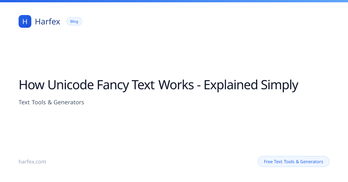 How Unicode Fancy Text Works — Explained Simply | Harfex
