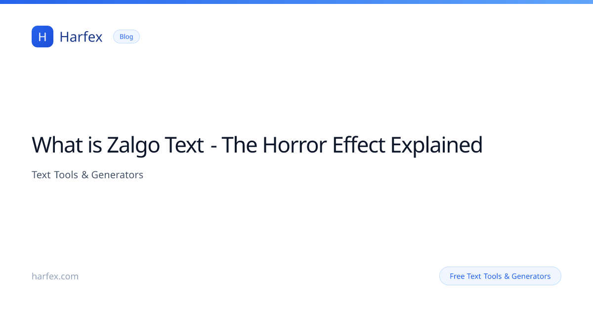What is Zalgo Text — The Horror Effect Explained | Harfex